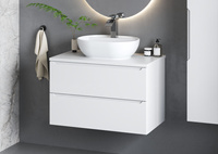 ETNA-01 Szafka Pod Umywalkę 2S 80 cm Biały Mat Biały Połysk