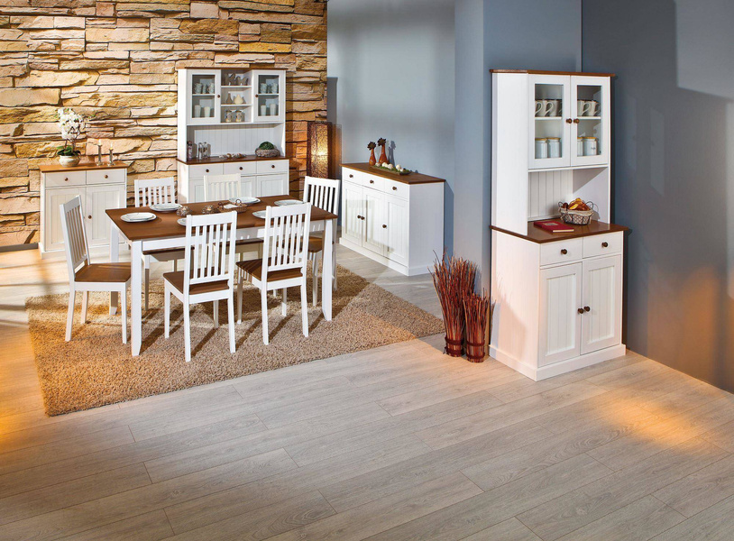 Komoda z szufladami WESTERLAND 4 drewniana biała