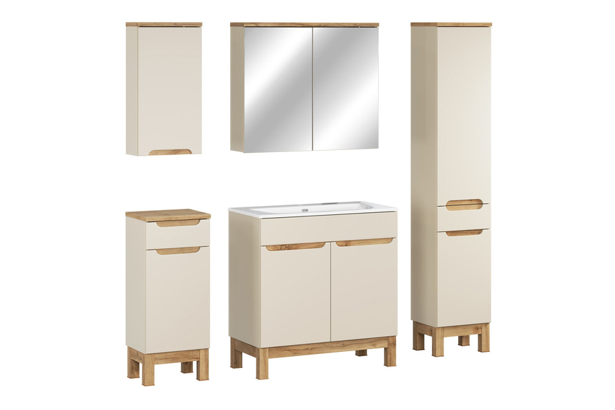 Zestaw Mebli Łazienkowych 80 cm z Umywalką Meblową Bali Cashmere