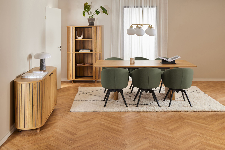 Actona Krzesło Do Jadalni z Podłokietnikiem Darlene Zielony