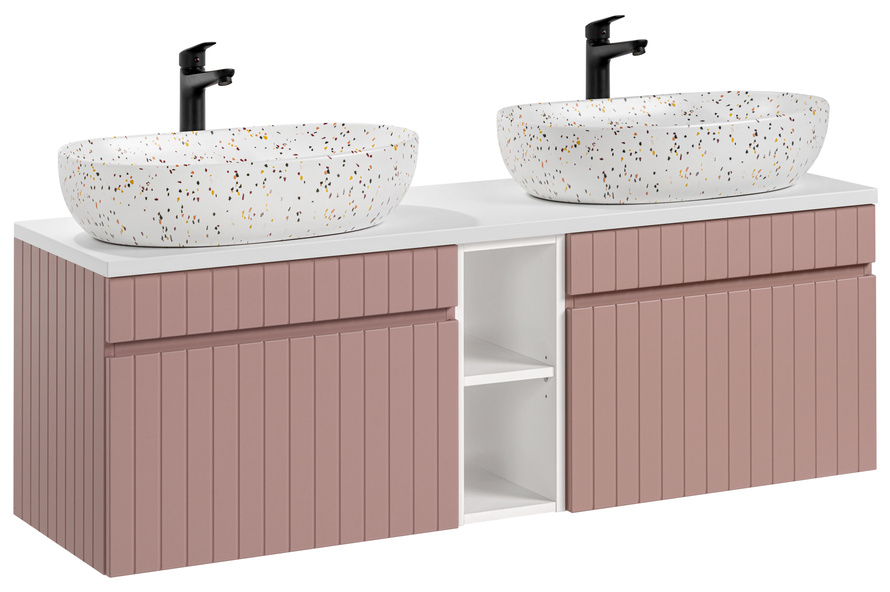 Szafki 140 cm ICONIC ROSE z umywalkami LILI MW21
