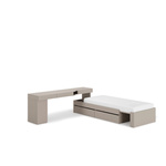 WOOW SET-WOS2L - Zestaw Kontenerek/Biurko Lewe i Łóżko Szampański/Dąb Vincenza Bielona/Clay Grey