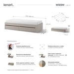 WOOW WO-12 - Łóżko Rozkładane Clay Gray