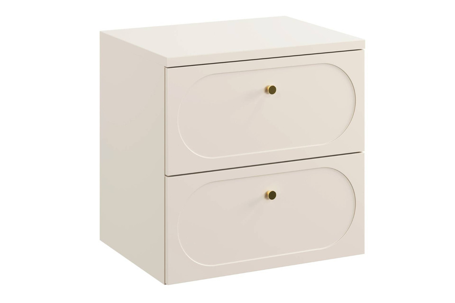 Zestaw Szafka Pod Umywalkę z Blatem 60 cm 2 Szuflady Donna Sand