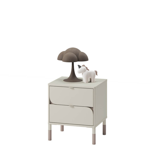 HARMONY HR-07 - Stolik Nocny 2S Kaszmir/Truflowy