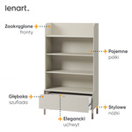 HARMONY HR-02 - Regał 1S Kaszmir/Truflowy