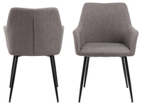 Actona Krzesło z Podłokietnikiem Lizzy Jasny Szaro-brązowy