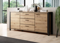 Aktiv Komoda 2D3S Dąb Taurus / Czarne Nogi