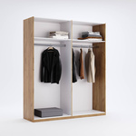 Luna LN-22-LV - Szafa 2-drzwiowa Przesuwna Dąb Craft Lava Mat