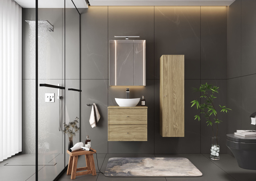 MARCO-03 - Słupek Wysoki 1-drzwiowy Dąb Olejowany