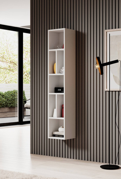 Toledo WM Regał Wiszący Biały / Biały Połysk