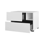 Cross S - Szafka Nocna 2 Szuflady Biały Czarny Onyks Mat