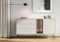 EPIRO EP-04 - Komoda 1D3S1W 161 cm z Oświetleniem Kaszmir Dąb Ciemny