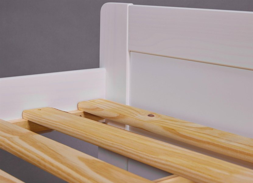 Łóżko Desert Rain 90x200 cm drewniane białe