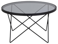 Cuxton czarny okagły stolik kawowy