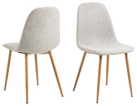 Actona Krzesło Tapicerowane Celia Szare Dąb