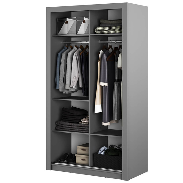 ARTI AR-19 - Szafa Przesuwna 2-drzwiowa 120 cm Szara