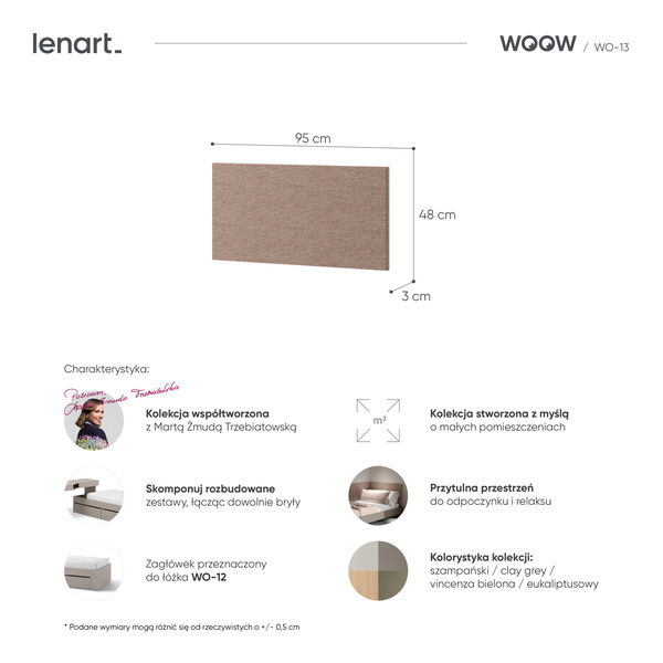WOOW WO-13 - Panel Tapicerowany Gemma 13