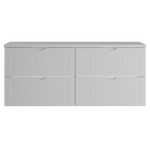 MONA-02 - Szafka pod Umywalkę z Blatem 4S 120cm Biały Mat Zestaw-6