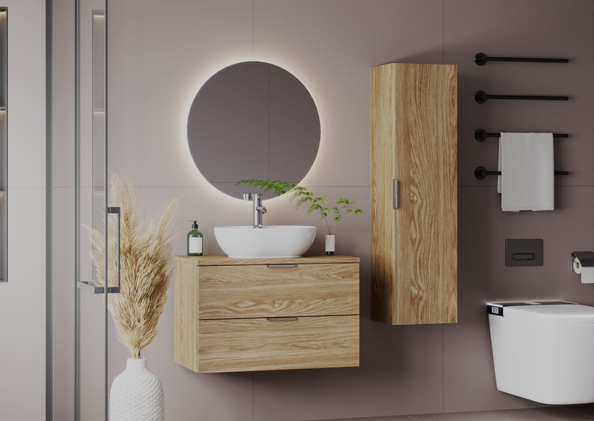 PILE-03 - Słupek Wysoki 1-drzwiowy Dąb Olejowany