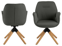 Aura  Krzesło Do Jadalni Z Podłokietnikiem  Szare