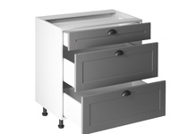 Szafka Kuchenna Dolna 3 Szuflady D80S3 Linea Grey Szary Mat