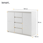 IDEA ID-04 - Komoda 2D4S Biała