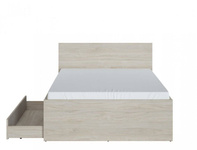 Denim DEIZ02 - Łóżko 120 1S Orzech Rockford Jasny/Cashmere/Caroline