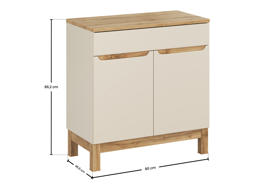 Zestaw Szafka Pod Umywalkę z Blatem 80 cm Bali Cashmere