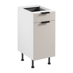 Szafka Kuchenna Dolna 1S1S Sorento D40S1 P/L Biały Mat Beżowy Mat