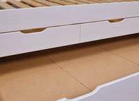 Łóżko Desert Rain 90x200 cm drewniane białe