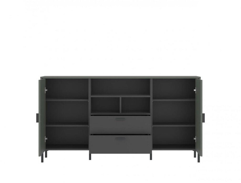 Shirley SHIK06 – Komoda 2D2S Szarozielony/Antracyt/Nadruk