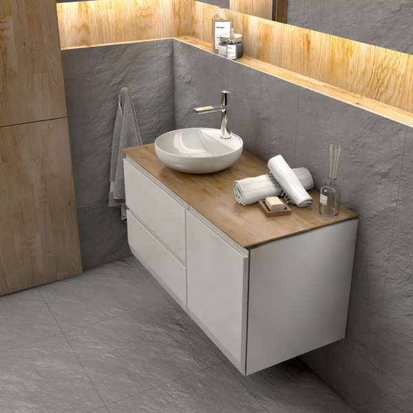 Oristo BRYLANT UNI Szafka podumywalkowa 120 cm biały połysk