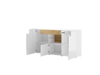 Toledo WM Komoda 3D1S Biały / Biały Połysk