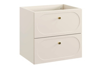 Zestaw Szafka Pod Umywalkę z Blatem 60 cm 2 Szuflady i Umywalka Nablatowa Donna Sand