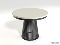 GARDA - Stół Okrągły Rozkładany Cashmere Czarny Mat