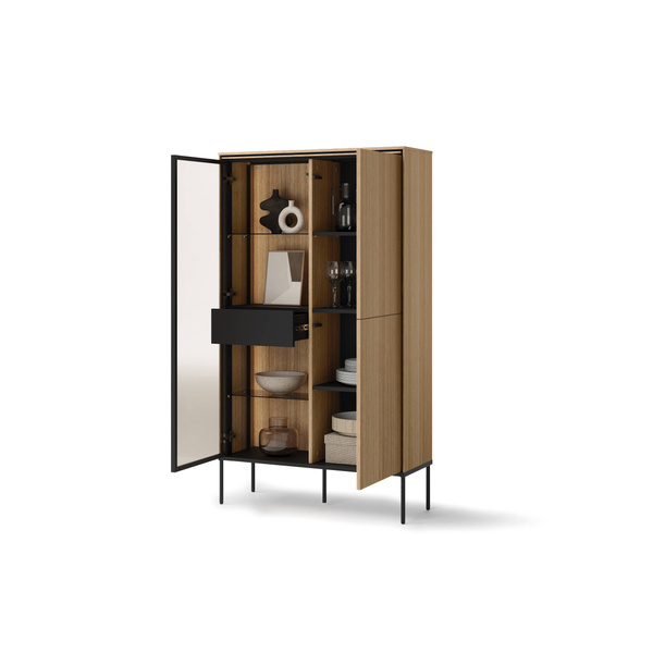 VISSO VI-01 - Komoda 3D z Oświetleniem LED Dąb Linearny