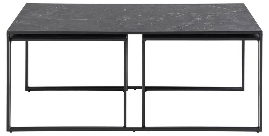 Actona Zestaw Stolików Kawowych Infinity Czarny