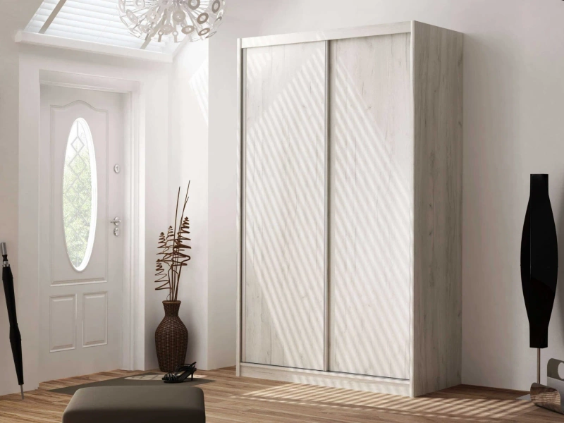 KAROL - Szafa 2D2S Drzwi Przesuwne Kraft Biały