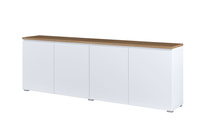 Modo - Komoda 4D Biały Mat Dąb Mauvella