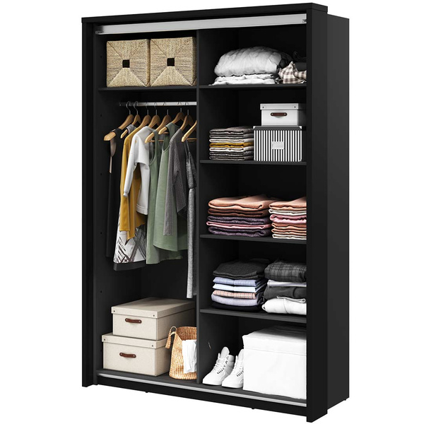 ARTI AR-21 - Szafa Przesuwna 2-drzwiowa Czarna/Dąb Artisan