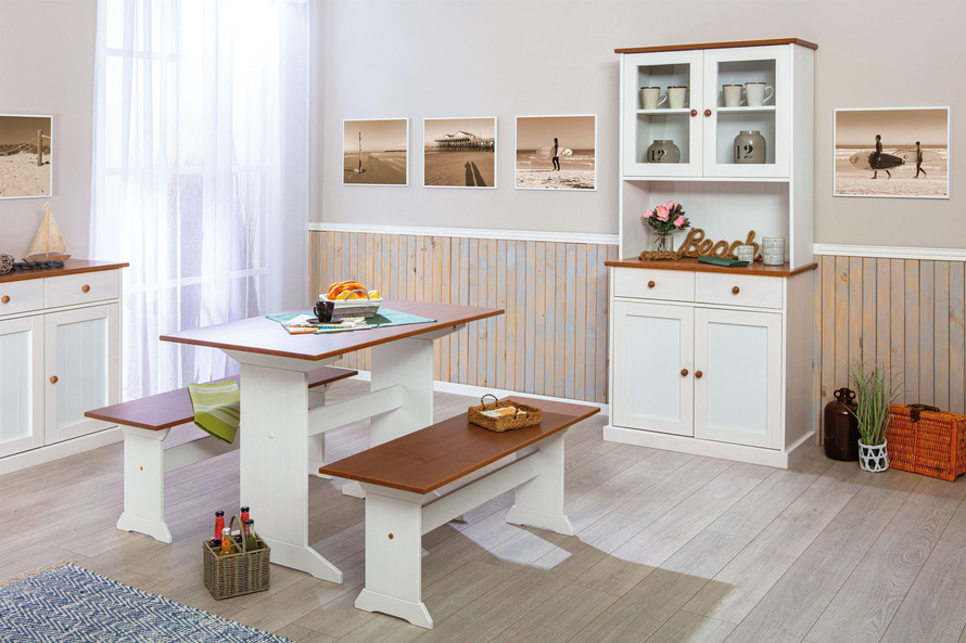 Ławka WESTERLAND 32 drewniana biała