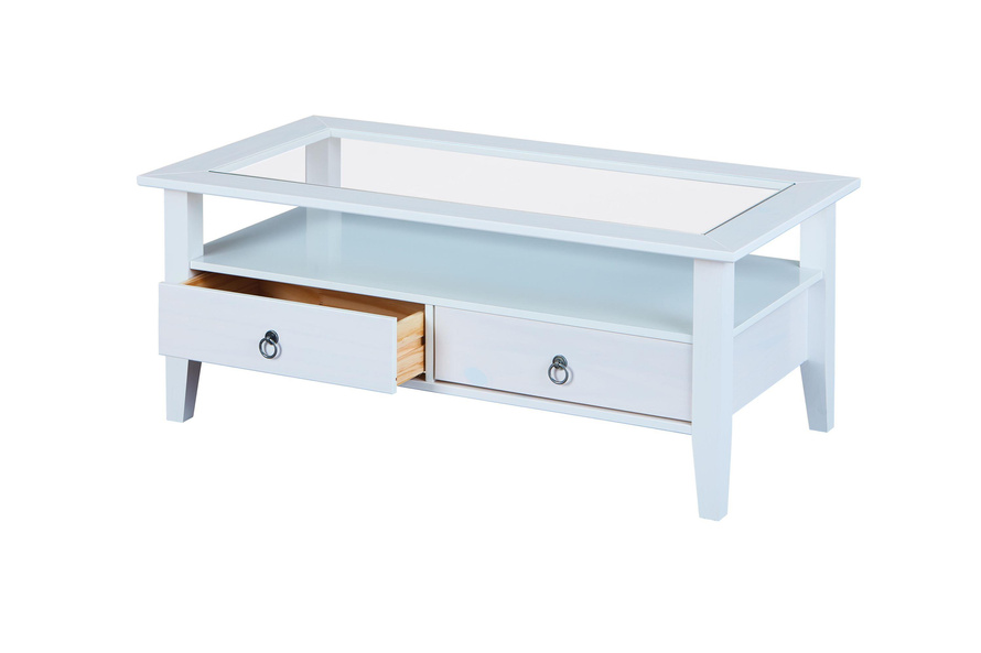 Stolik kawowy PROVENCE 7 drewniany biały