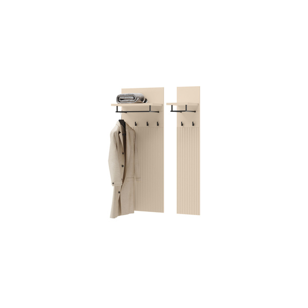TREND GARDEROBA TG-06 - Wieszak Beż Piaskowy Czarny Mat