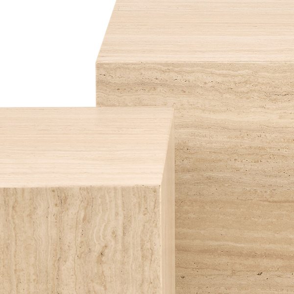 Actona Stolik Kawowy Dice 2 Sztuki Trawertyn