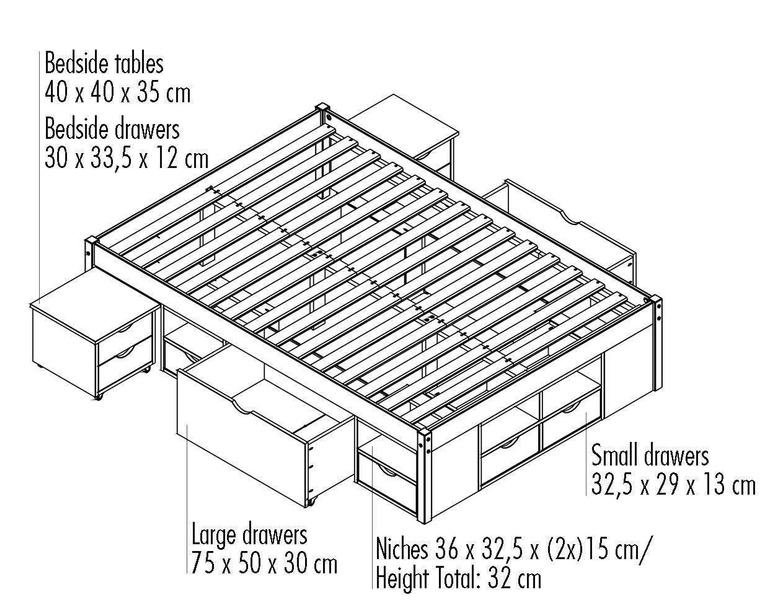 Łóżko CLAAS 180x200 drewniane