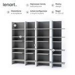 FITT FL-01P - Regał Prawy z Oświetleniem LED Metalic Ciemny/Metalic Jasny