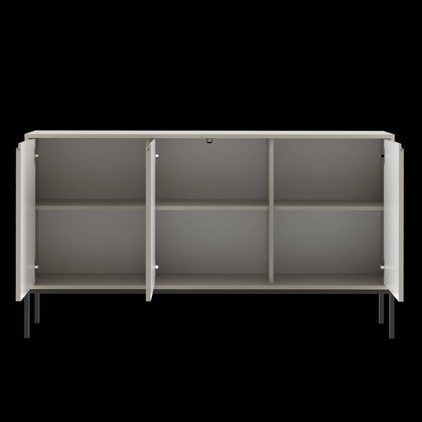 ASPEN-03 - Komoda 3-drzwiowa Kaszmir Czarny Stelaż