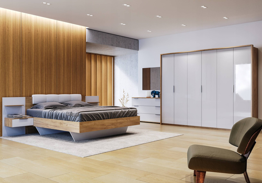 Asti AS-12-WB - Szafa 2D2S Dąb Craft Biały Połysk