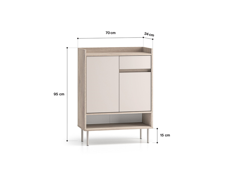 Szafka Na Buty 2D1S VOCO 03 Cashmere Dąb Cremona Terracotta